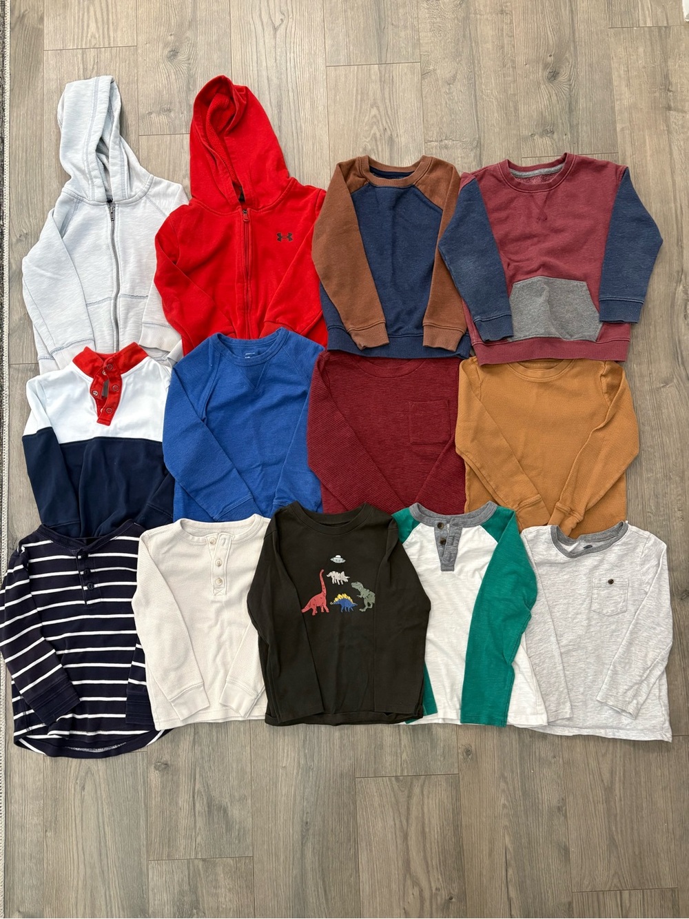 4T Toddler Boys Fall/Winter Shirt Bundle Long Sleeve Sweatshirt Hoodies